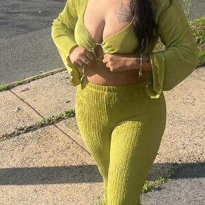 Women's 2 piece set green